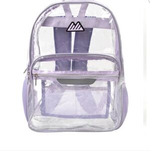 Summit Ridge Clear 18" Backpack with Patch & Printed Straps - Lilac
